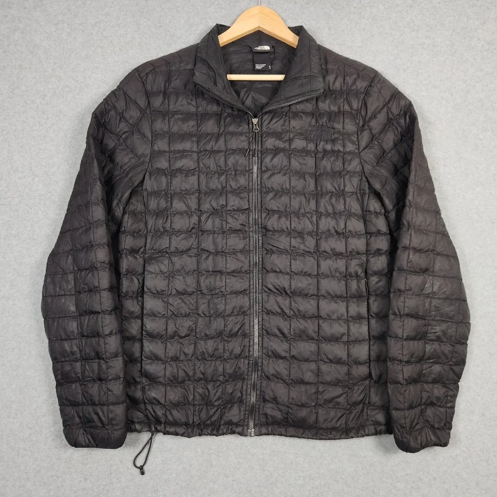 The North Face Jacket Mens Medium Black Thermoball Eco Puffer Full Zip Outdoor